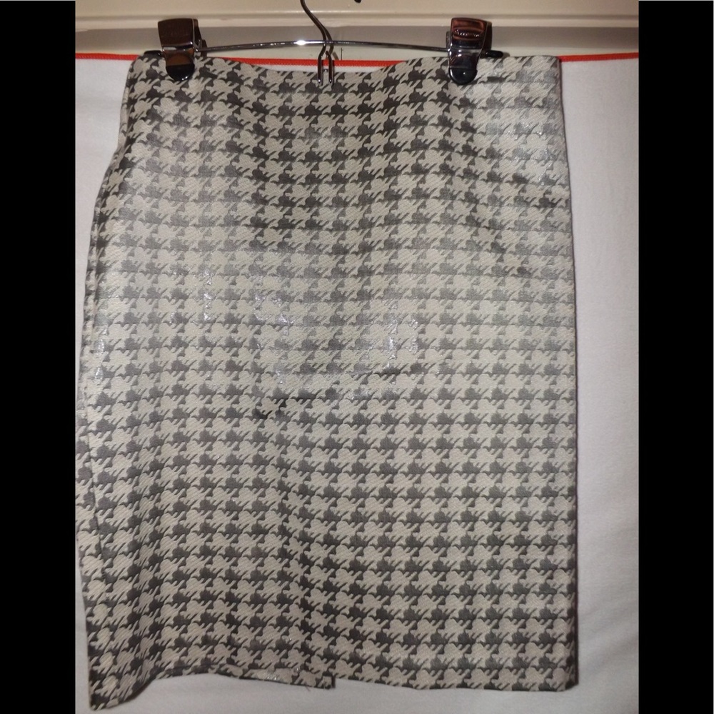 Silver & White plaid skirt